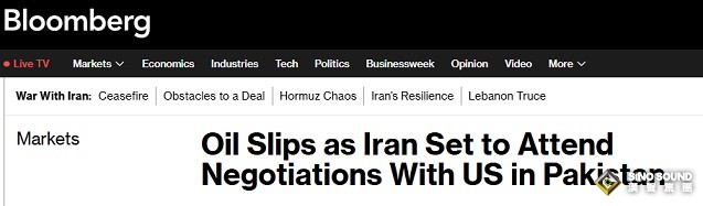 美伊傳大消息！彭博稱伊朗將赴巴基斯坦參加與美國的談判 油價大漲後重回跌勢