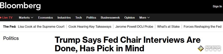 特朗普重量級表態：美聯儲主席人選面試已經結束！新任主席“畫像”曝光