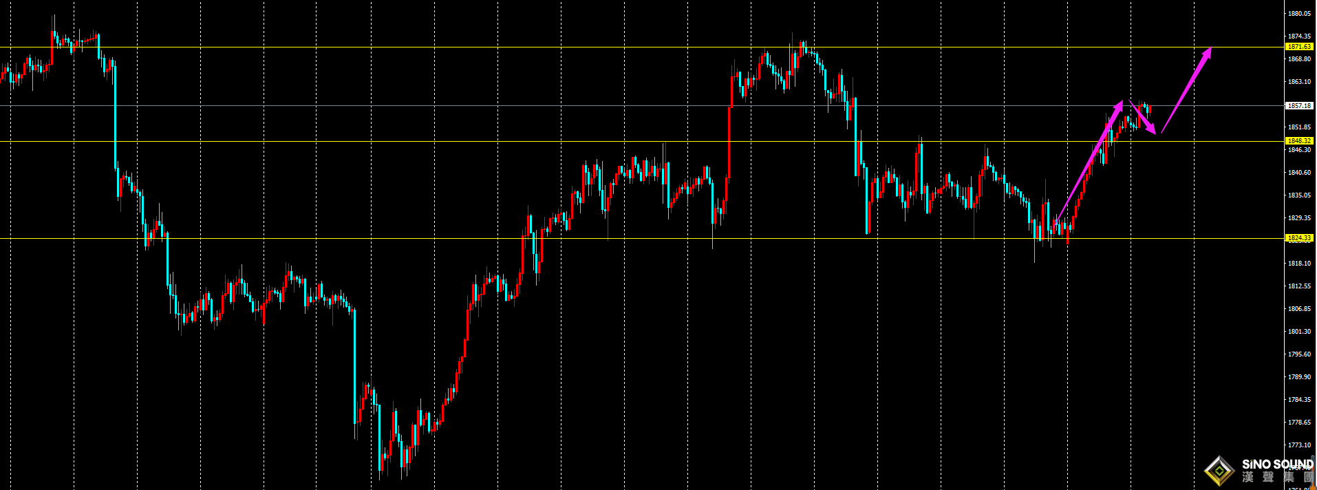 劉建偉:金價破位上行,短線目標可看1875