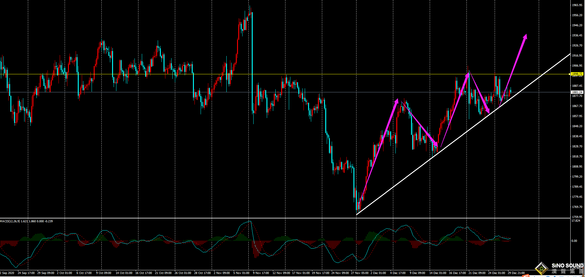 劉建偉:黃金保持在趨勢線上方震蕩上漲