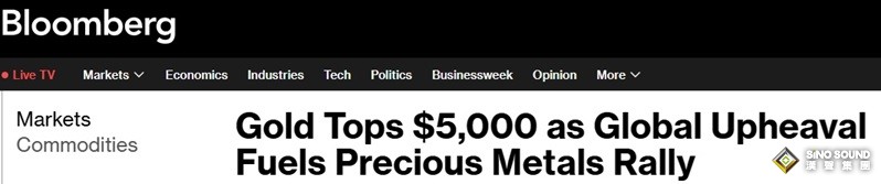 歷史性一刻:黃金突破5000大關！金價飆升50美元 美航母打擊群已抵達中東