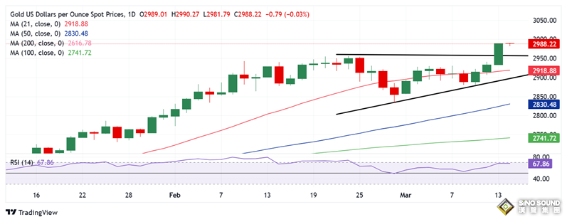 黃金突然爆發！金價短線飆升至2994美元創新高 FXStreet高級分析師金價交易分析